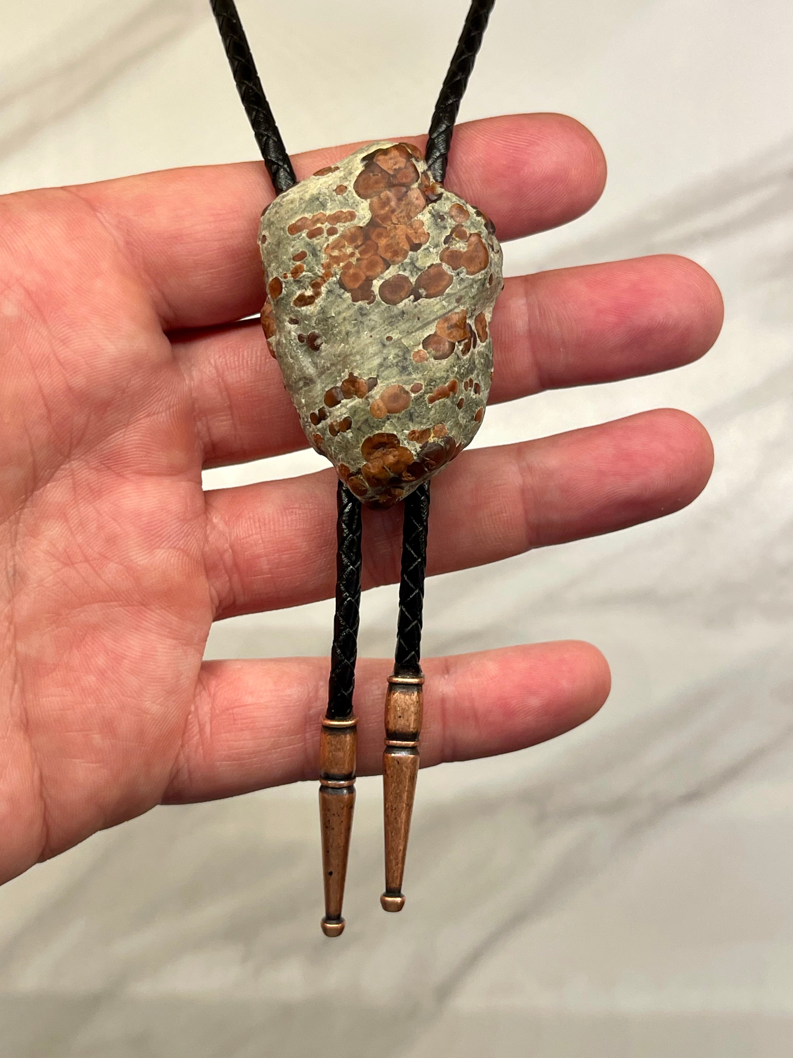 Feldspar Dapple – Peanut Obsidian Bolo Tie
