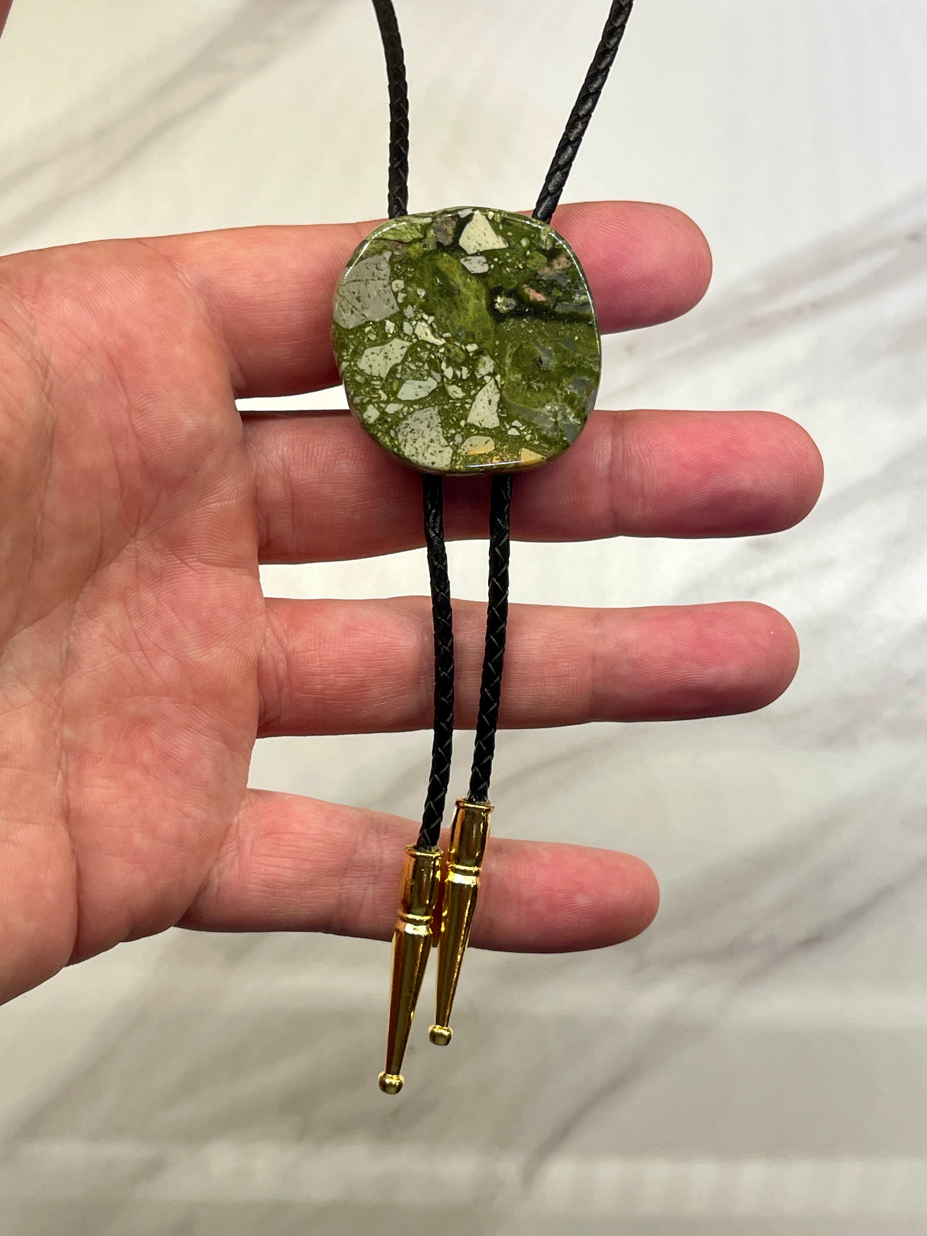 Unakite Bolo Tie