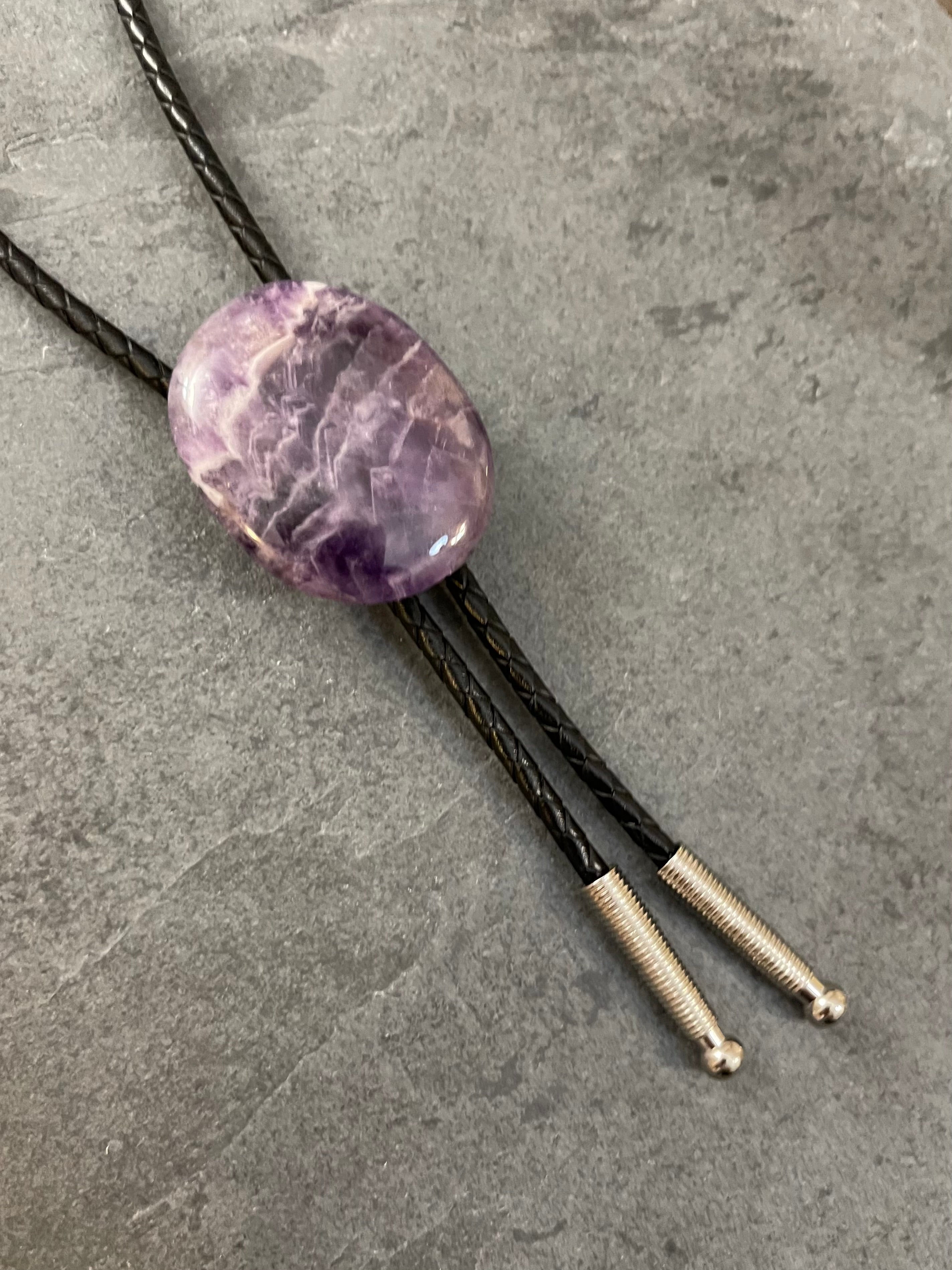 Zig & Zag – Chevron Amethyst Bolo Tie