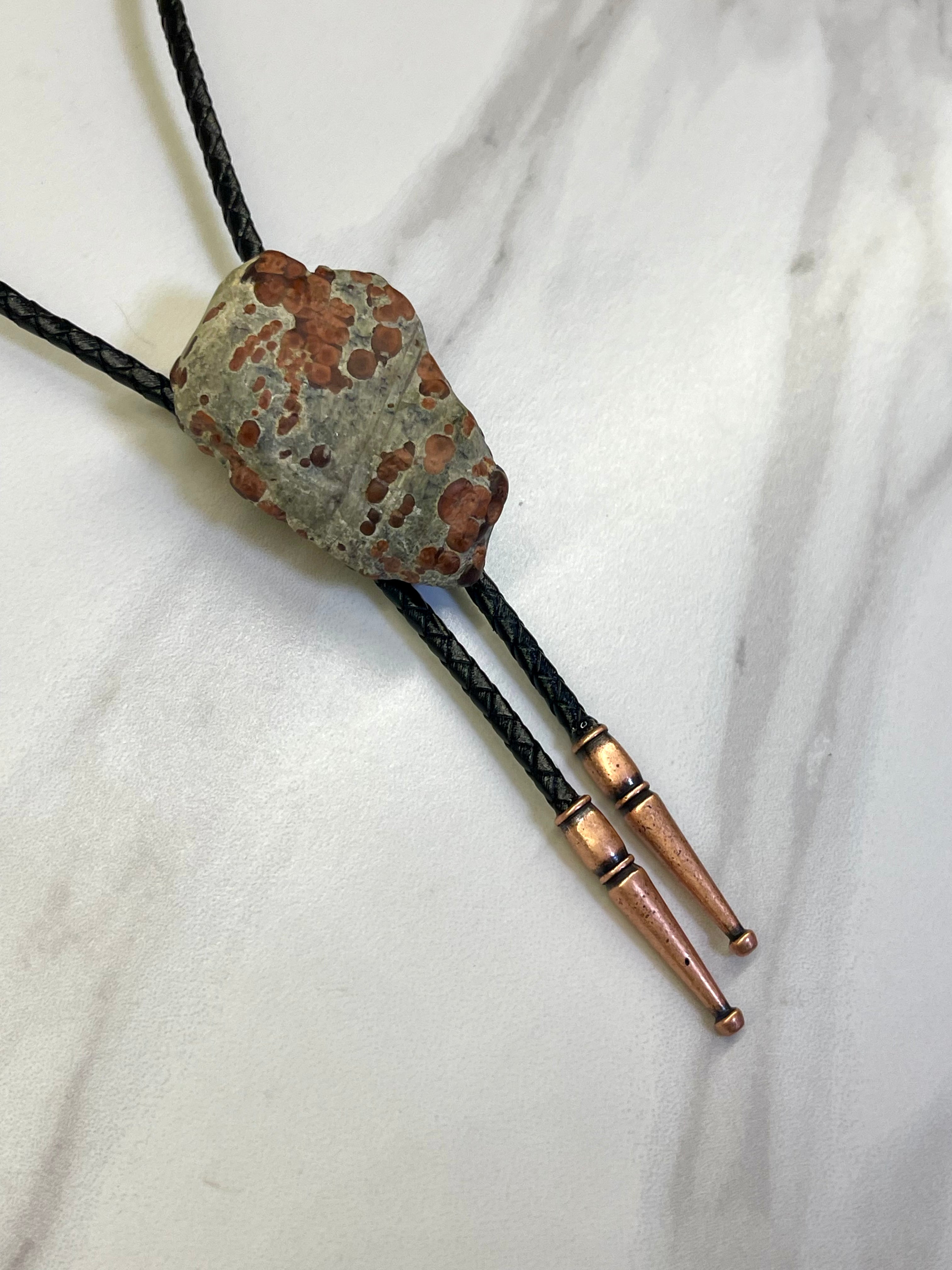 Feldspar Dapple – Peanut Obsidian Bolo Tie