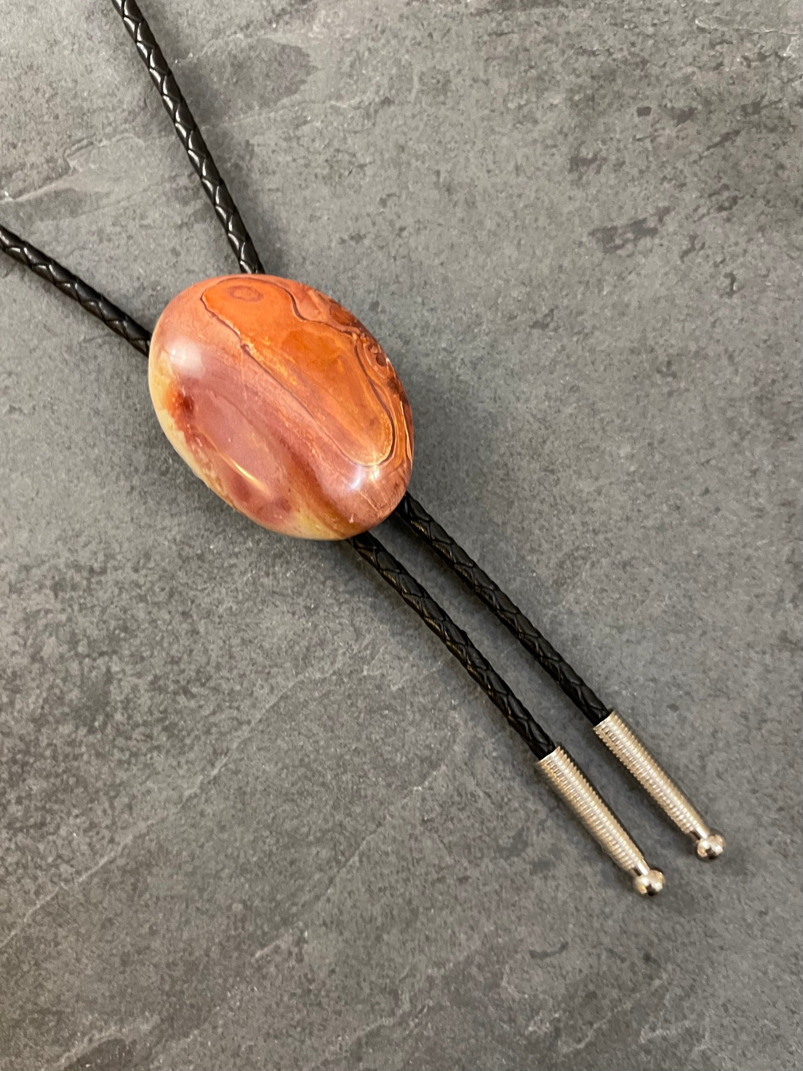 Terracotta Cascade – Polychrome Jasper Bolo Tie