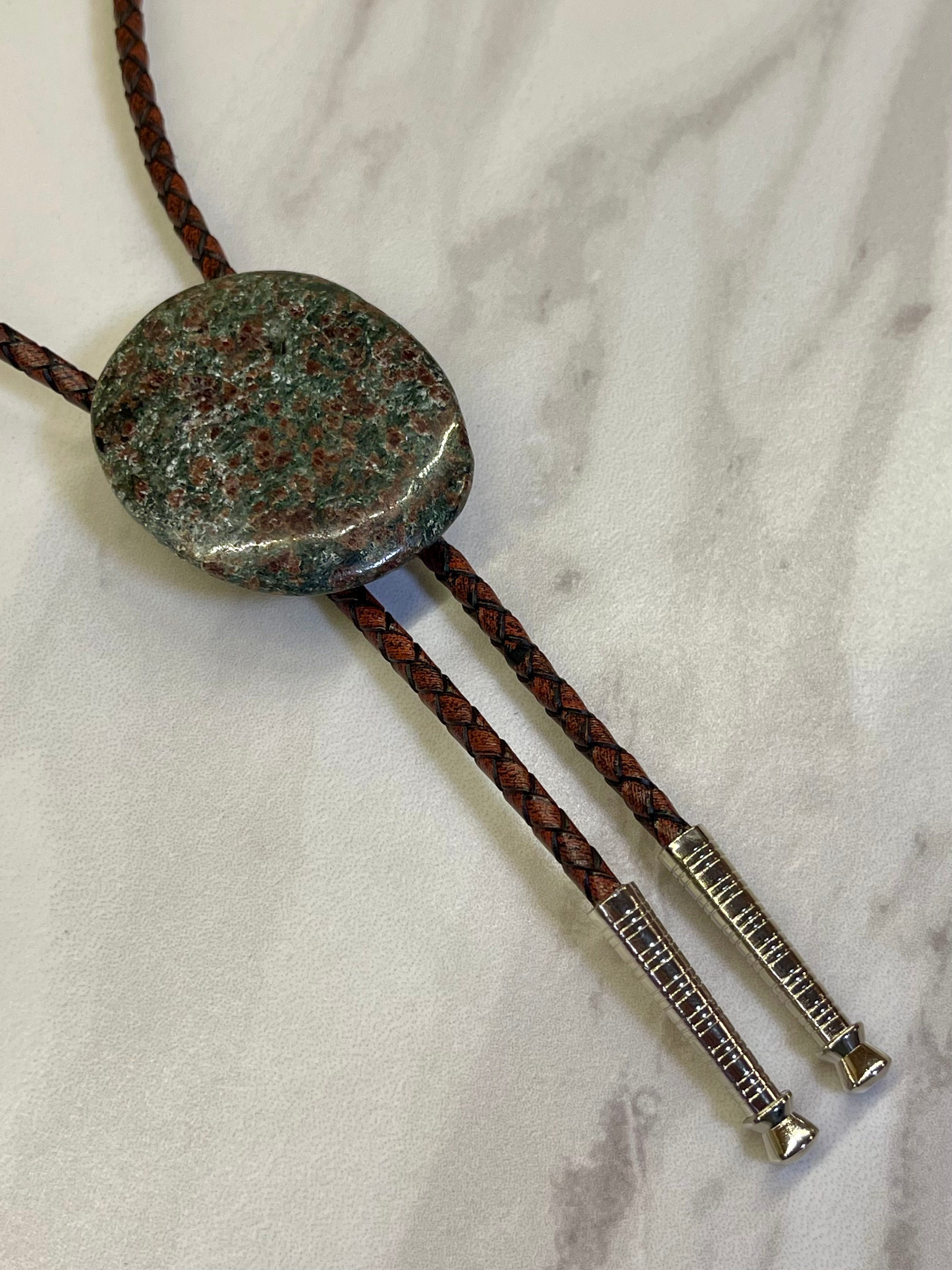 Tectonic Mosaic – Eclogite Bolo Tie