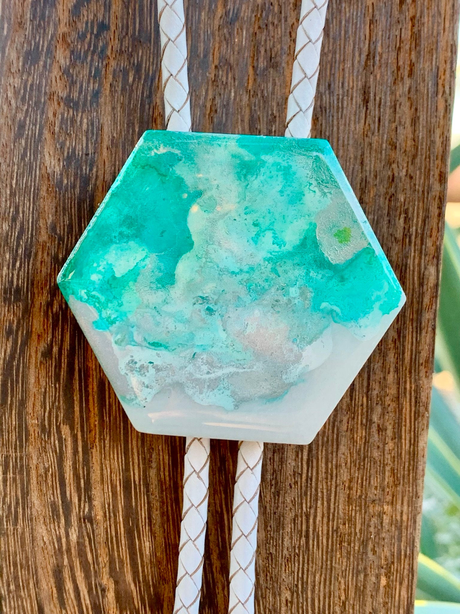 Aqua Green Chroma Bolo Tie