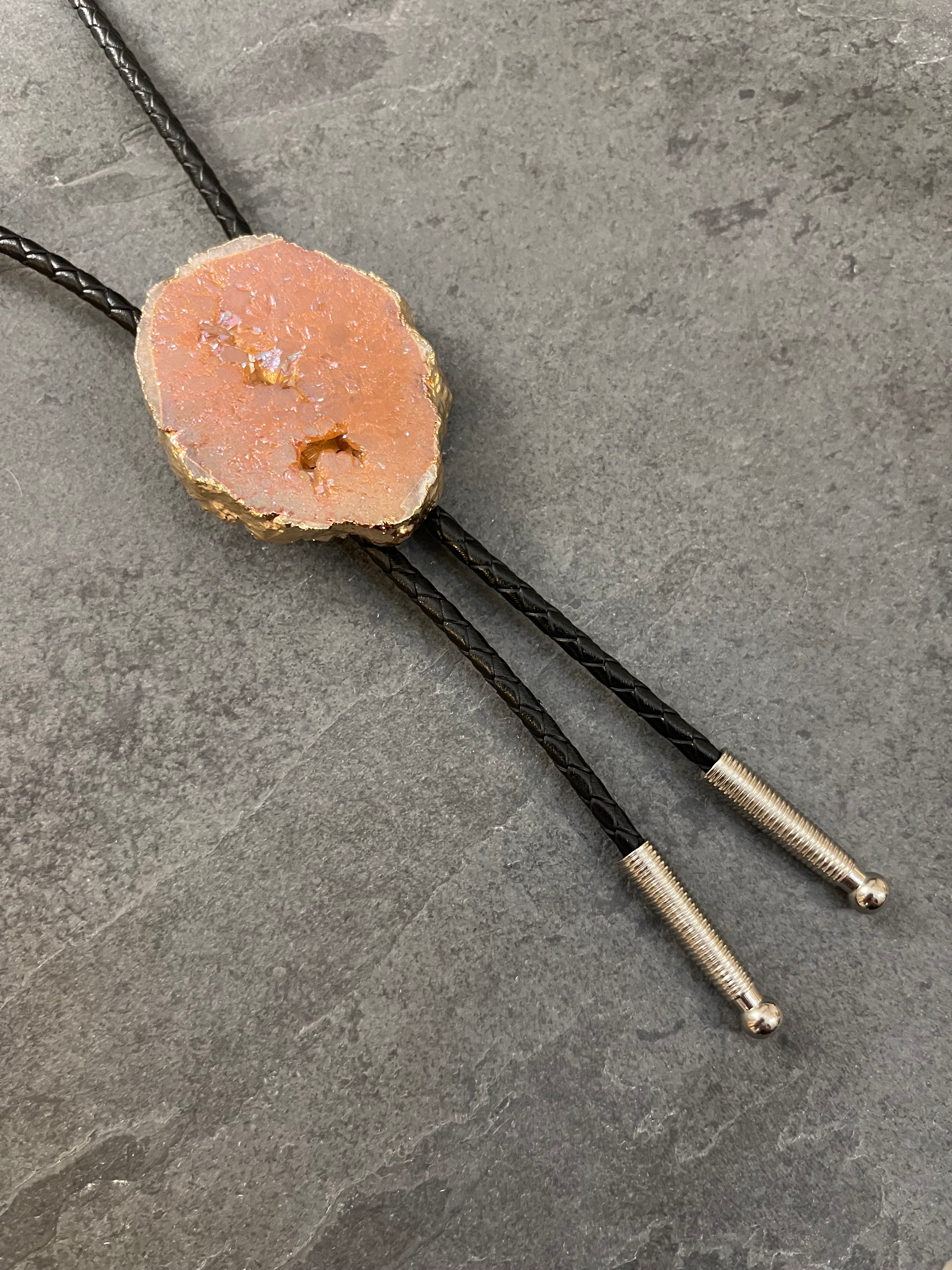 Rough Dyed Filigree Stone – Bolo Tie