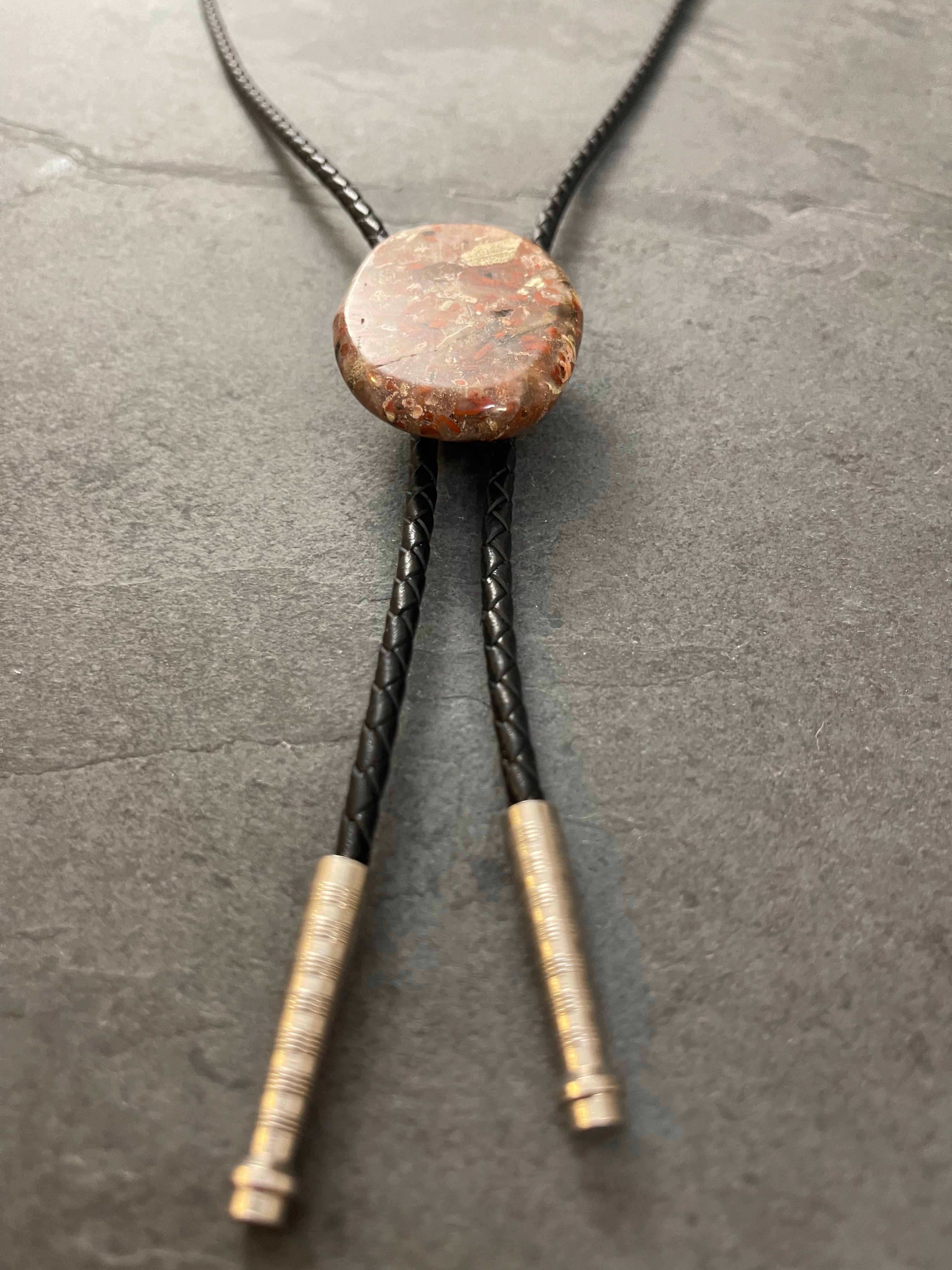 Brush Strokes – Brecciated Red Jasper Bolo Tie