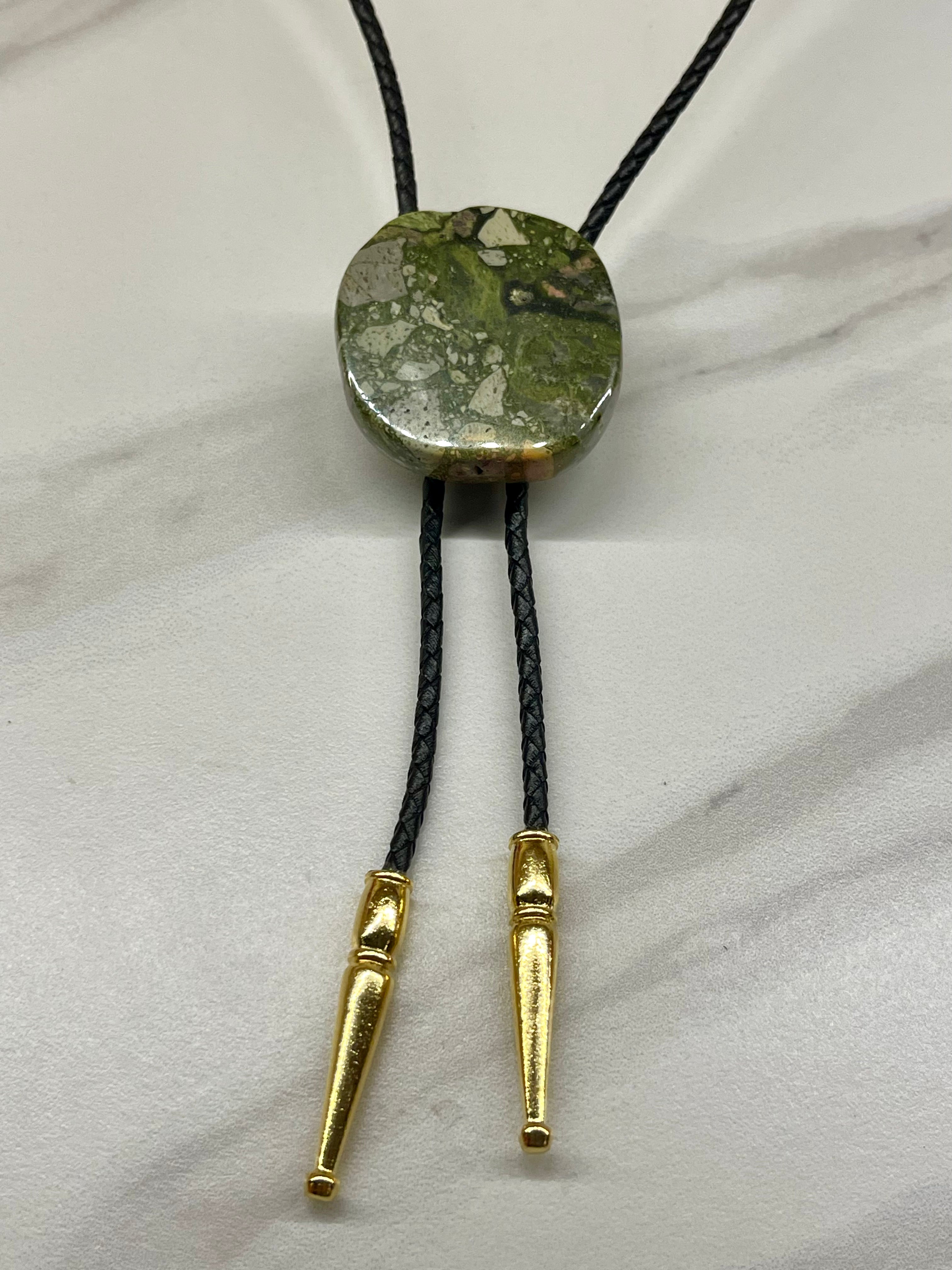 Unakite Bolo Tie