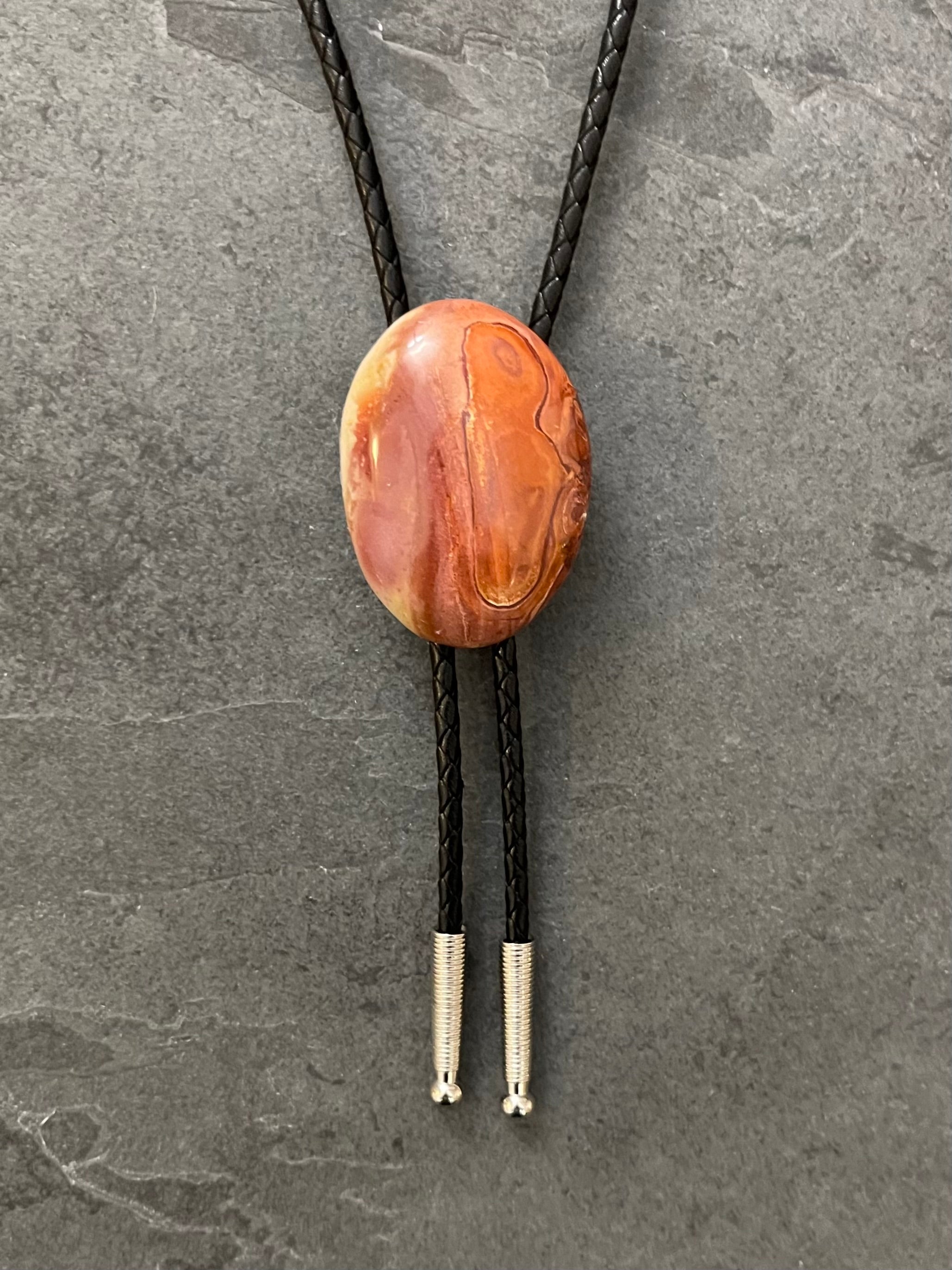 Terracotta Cascade – Polychrome Jasper Bolo Tie