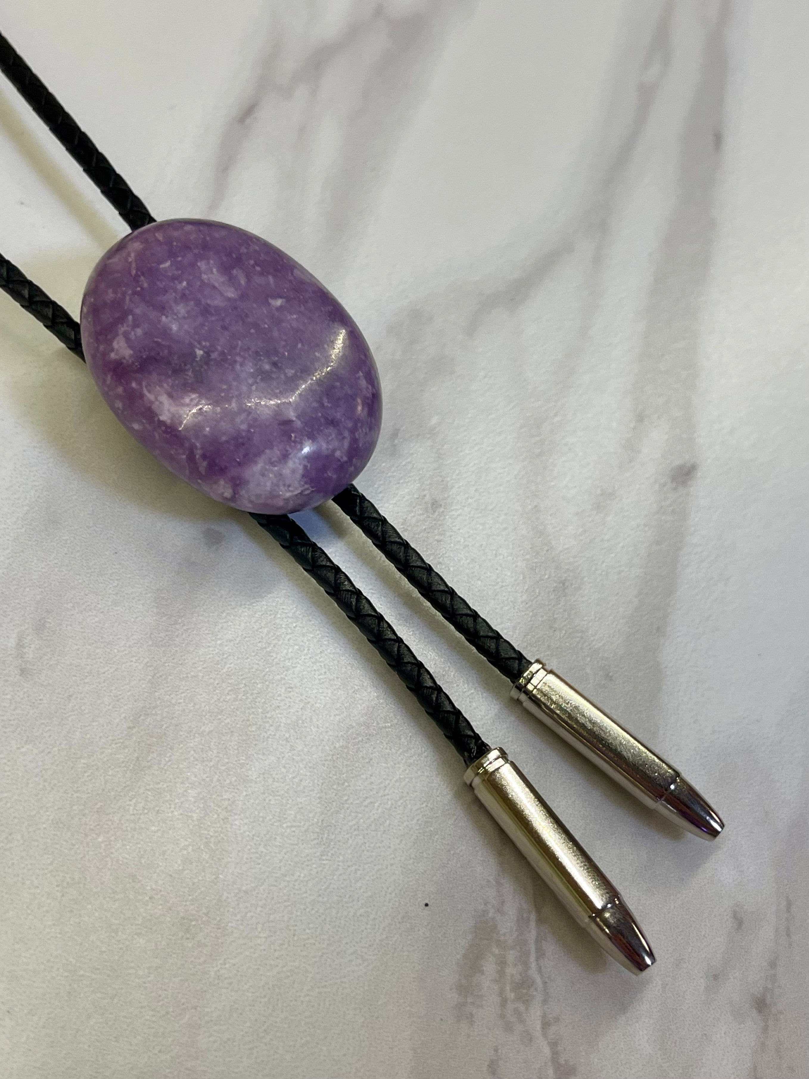 Purple Rhapsody – Lepidolite Bolo Tie