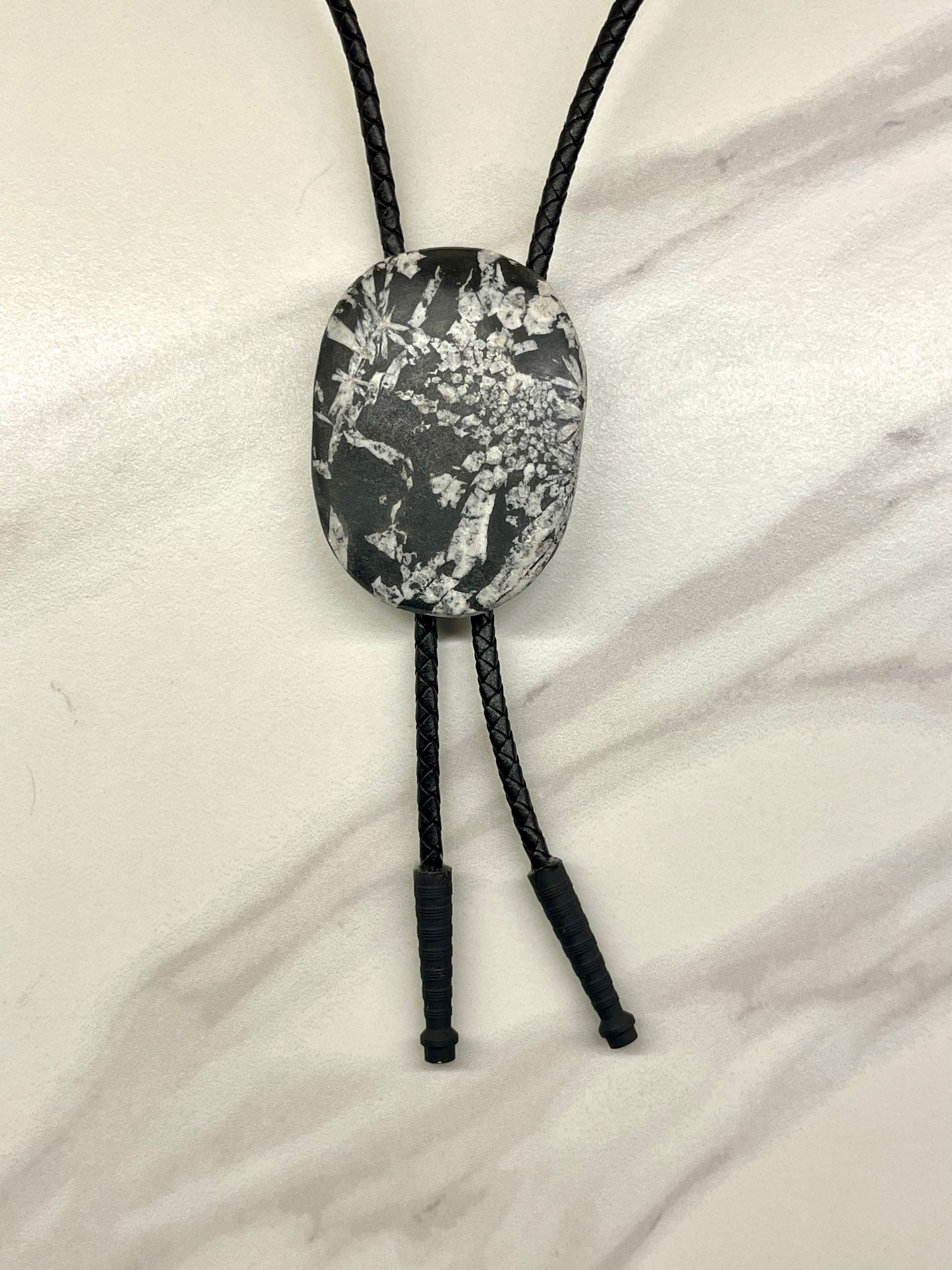 Chrysanthemum Stone Bolo Tie