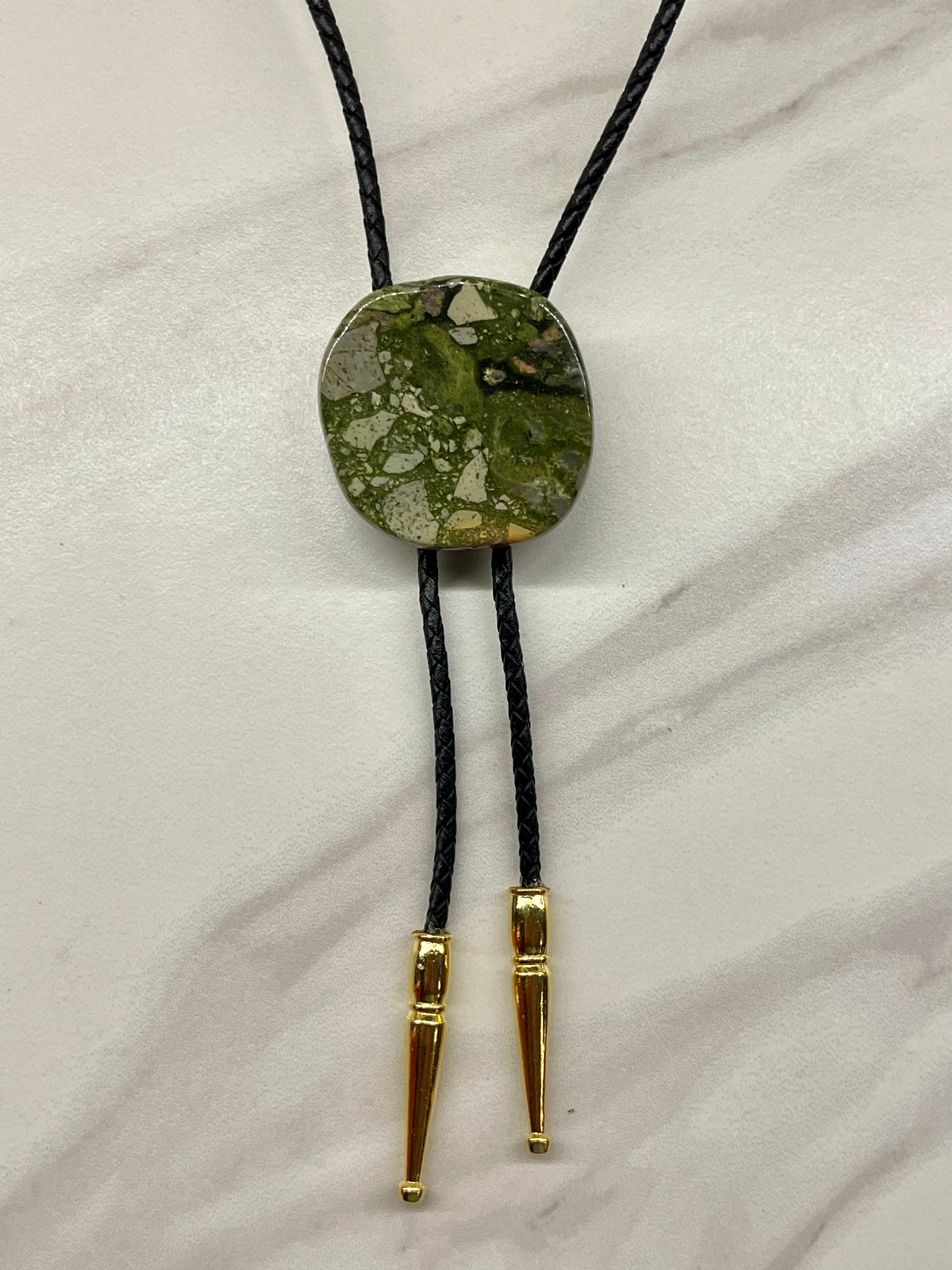 Unakite Bolo Tie