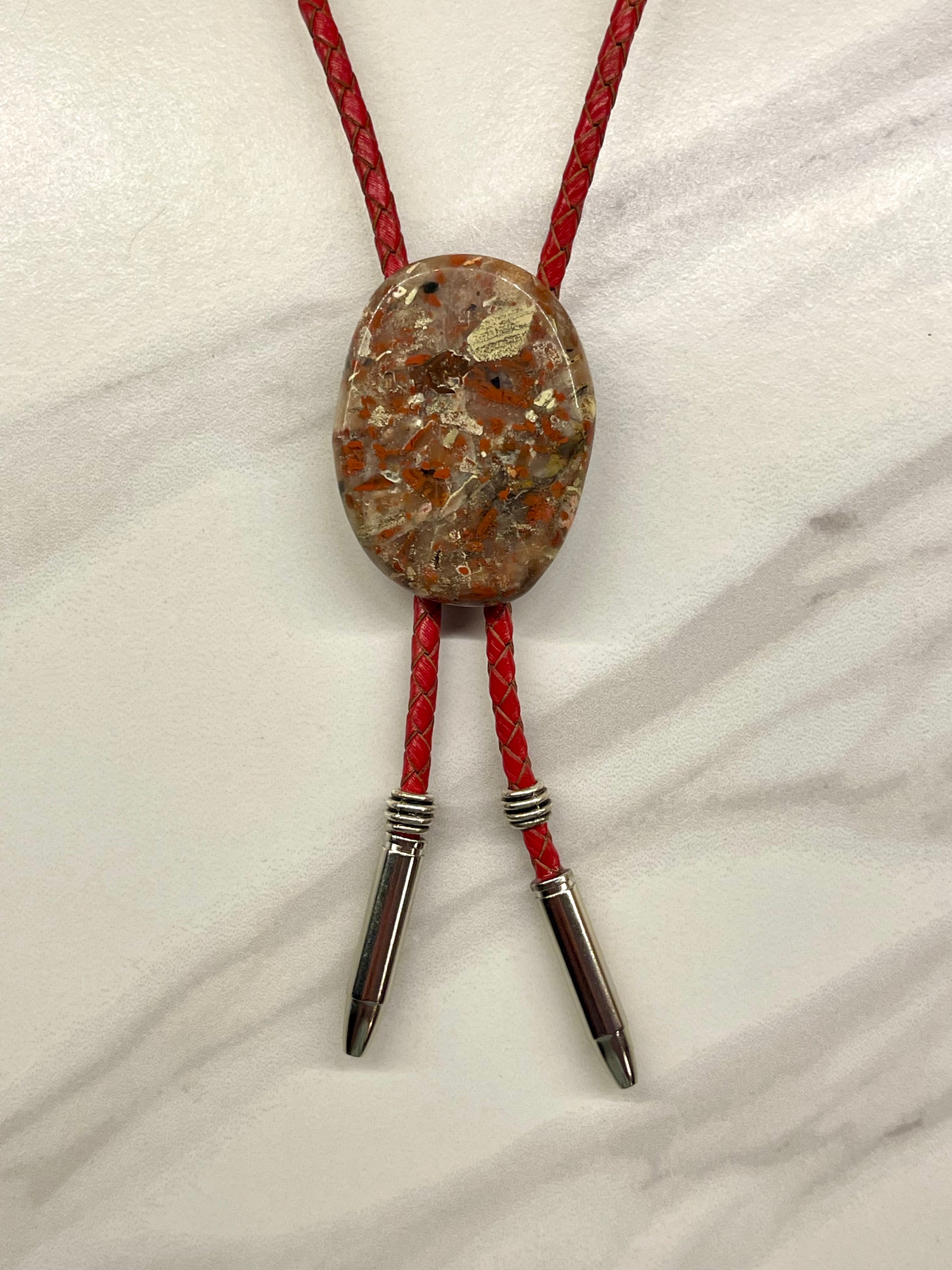 Brecciated Red Jasper Bolo Tie