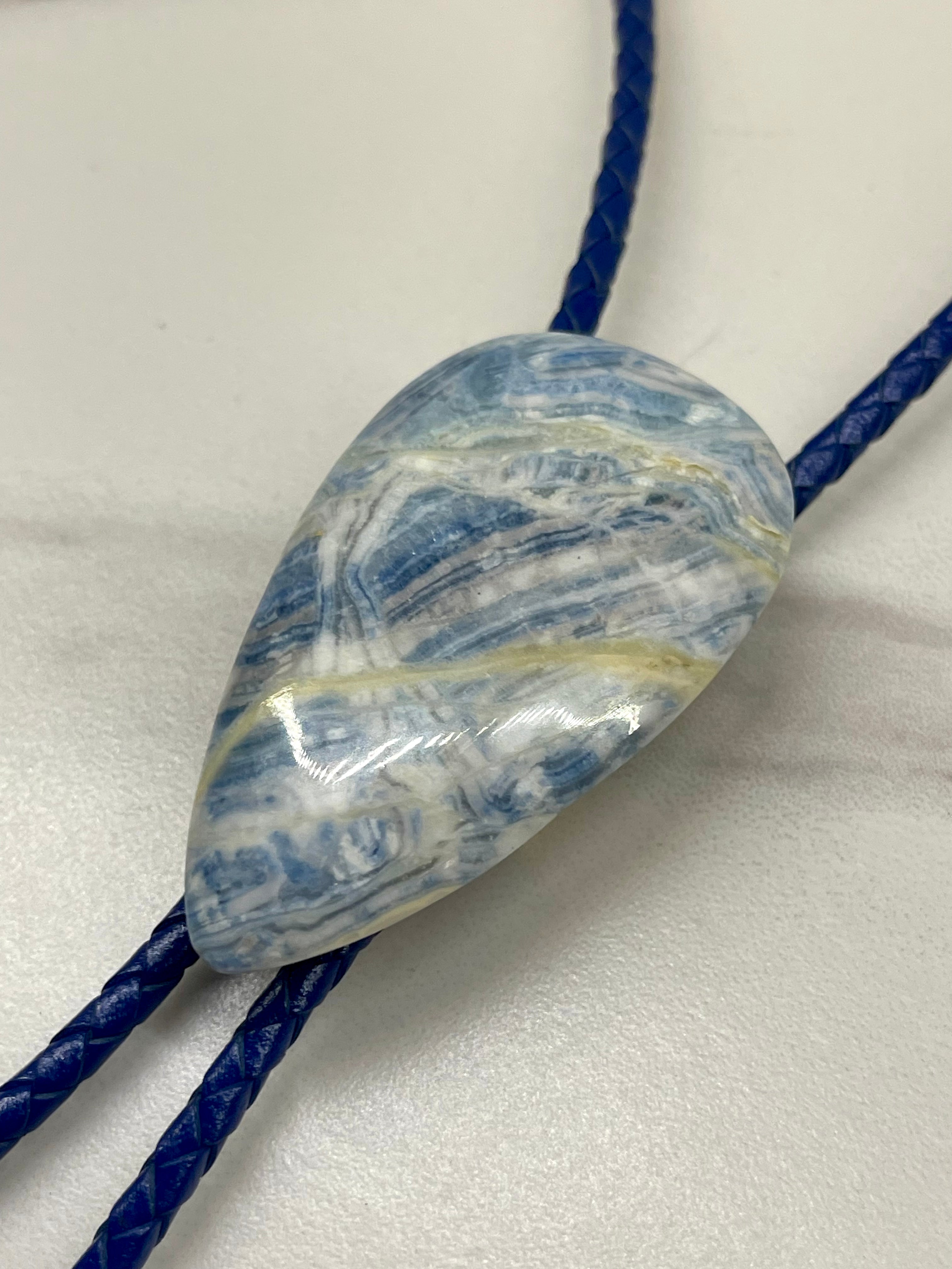 Neptune's Drop – Blue Scheelite Bolo Tie