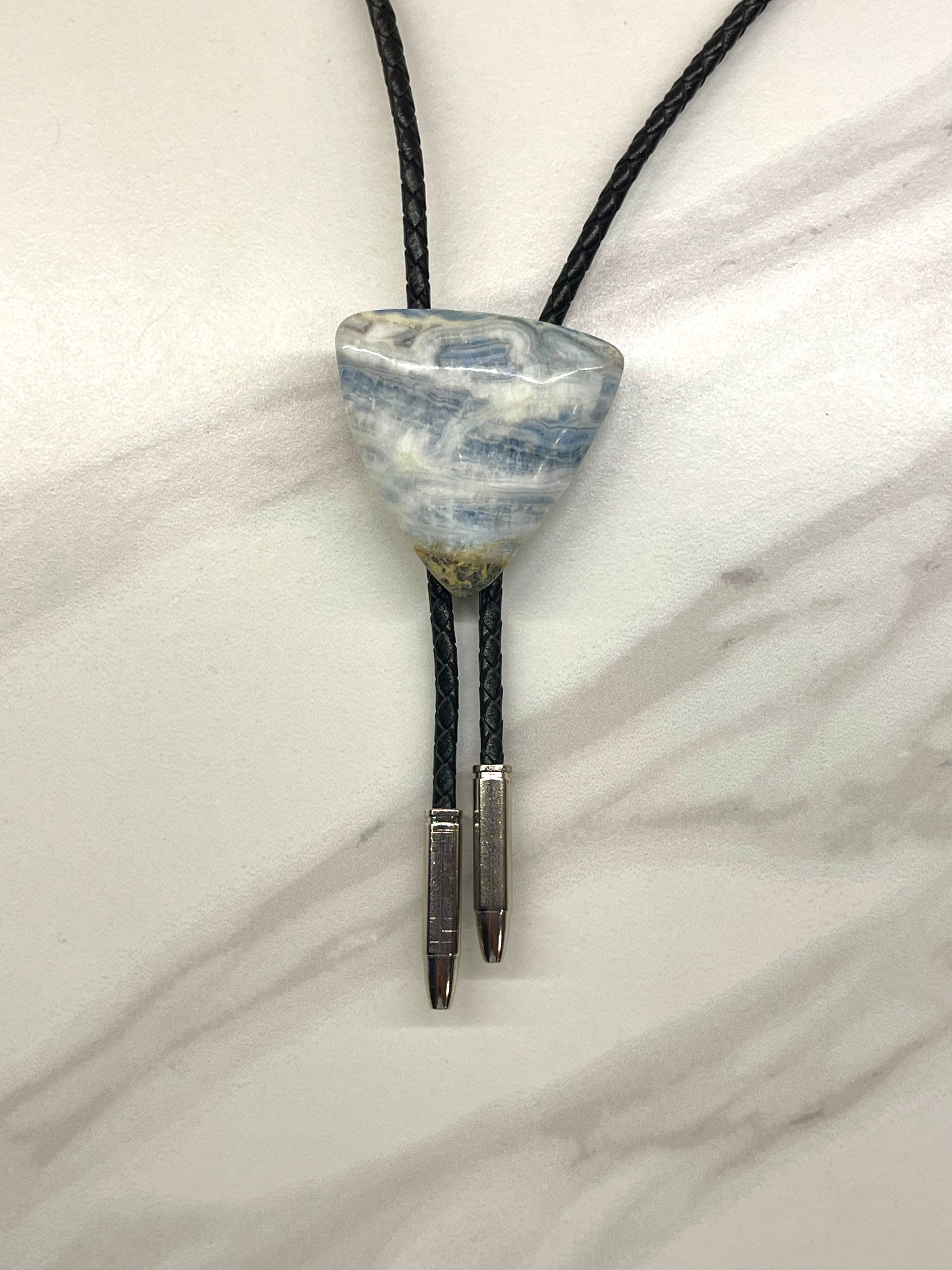 Blue Scheelite Bolo Tie