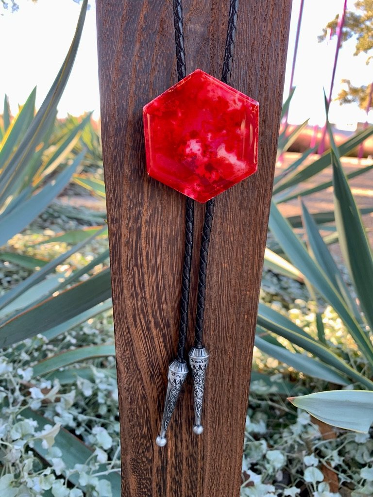 Red Chroma Bolo Tie