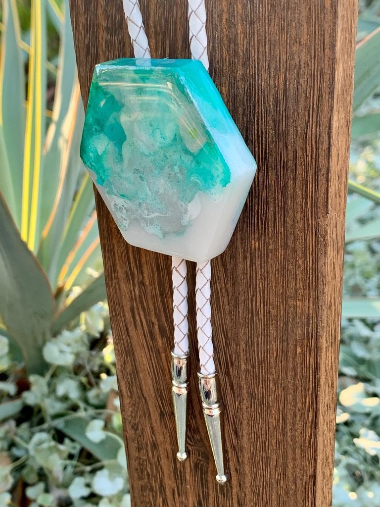 Aqua Green Chroma Bolo Tie