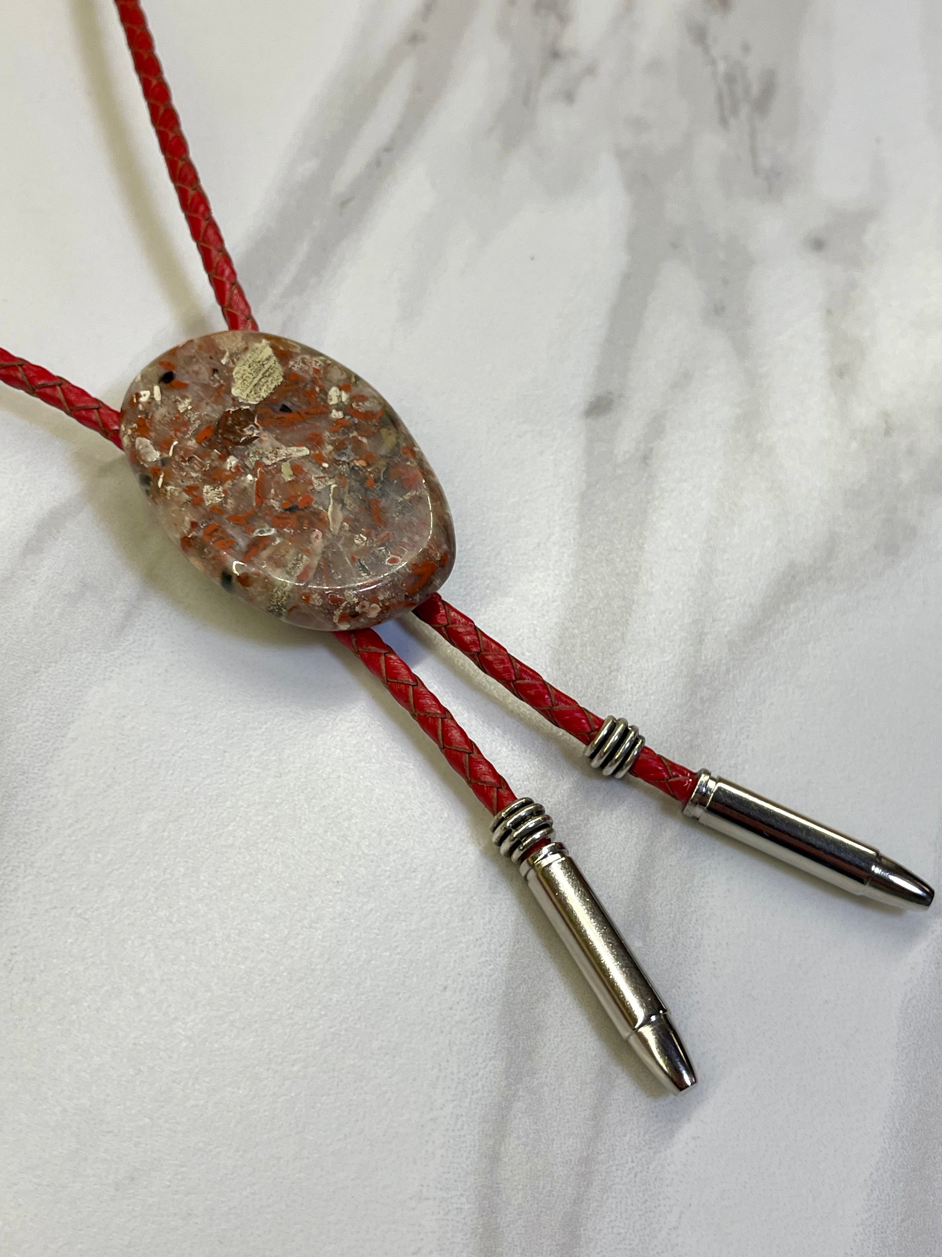 Brecciated Red Jasper Bolo Tie