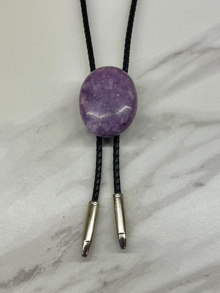 Purple Rhapsody – Lepidolite Bolo Tie