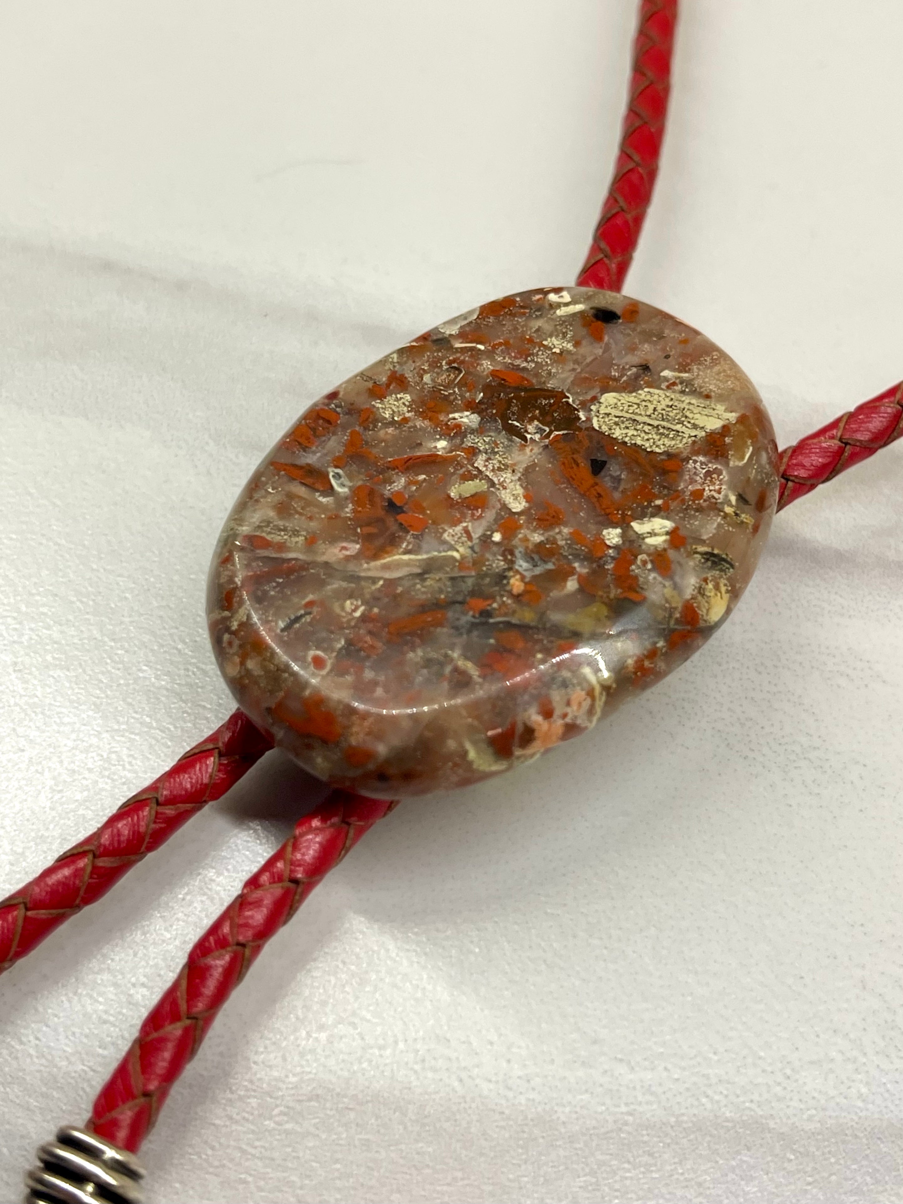 Brecciated Red Jasper Bolo Tie