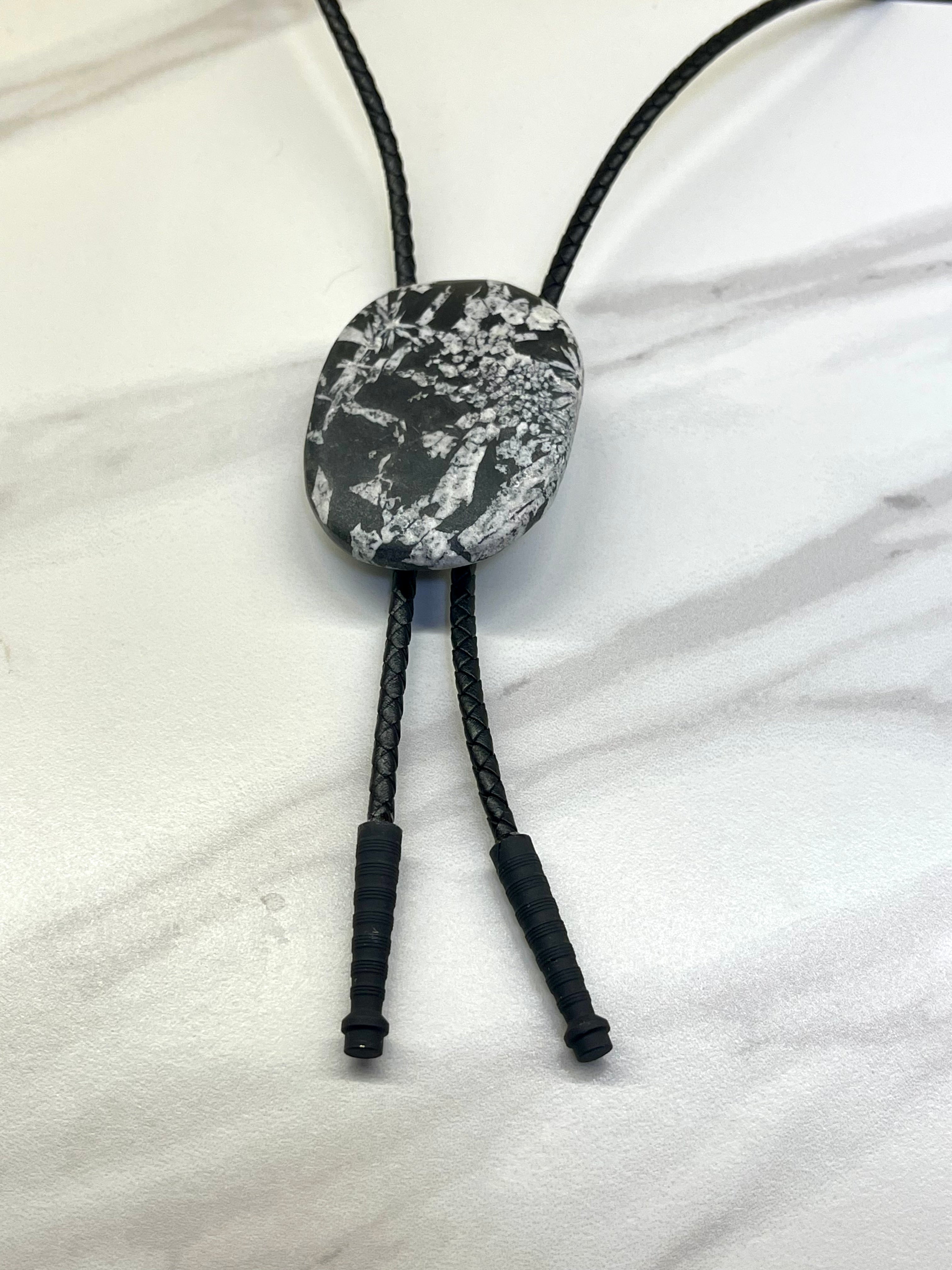 Chrysanthemum Stone Bolo Tie