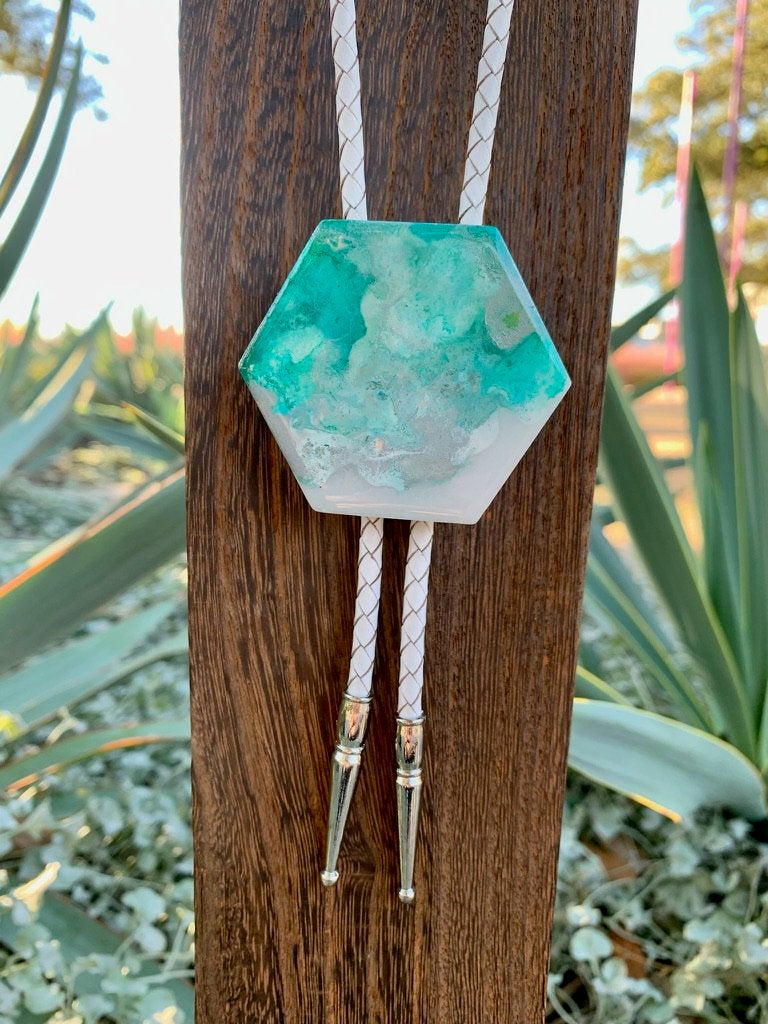 Aqua Green Chroma Bolo Tie