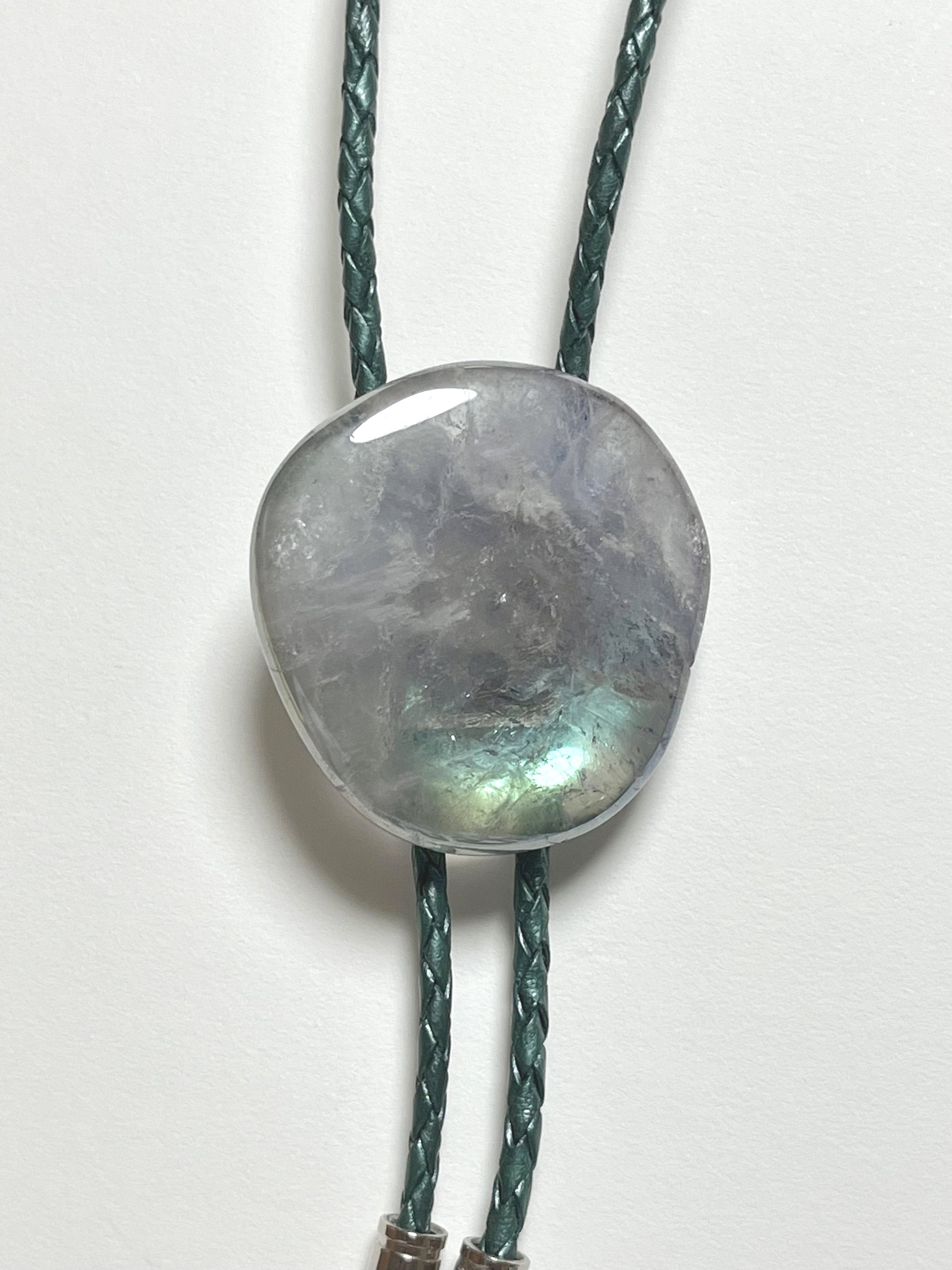 Verdant Aurora – Aura Quartz Bolo Tie