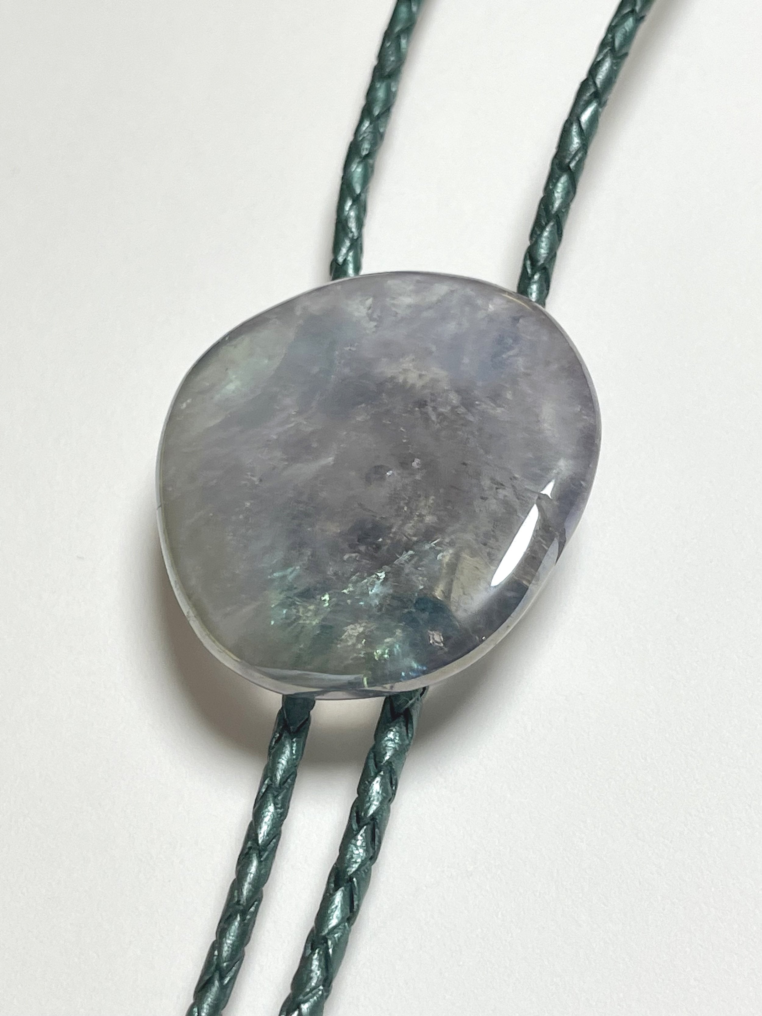 Verdant Aurora – Aura Quartz Bolo Tie