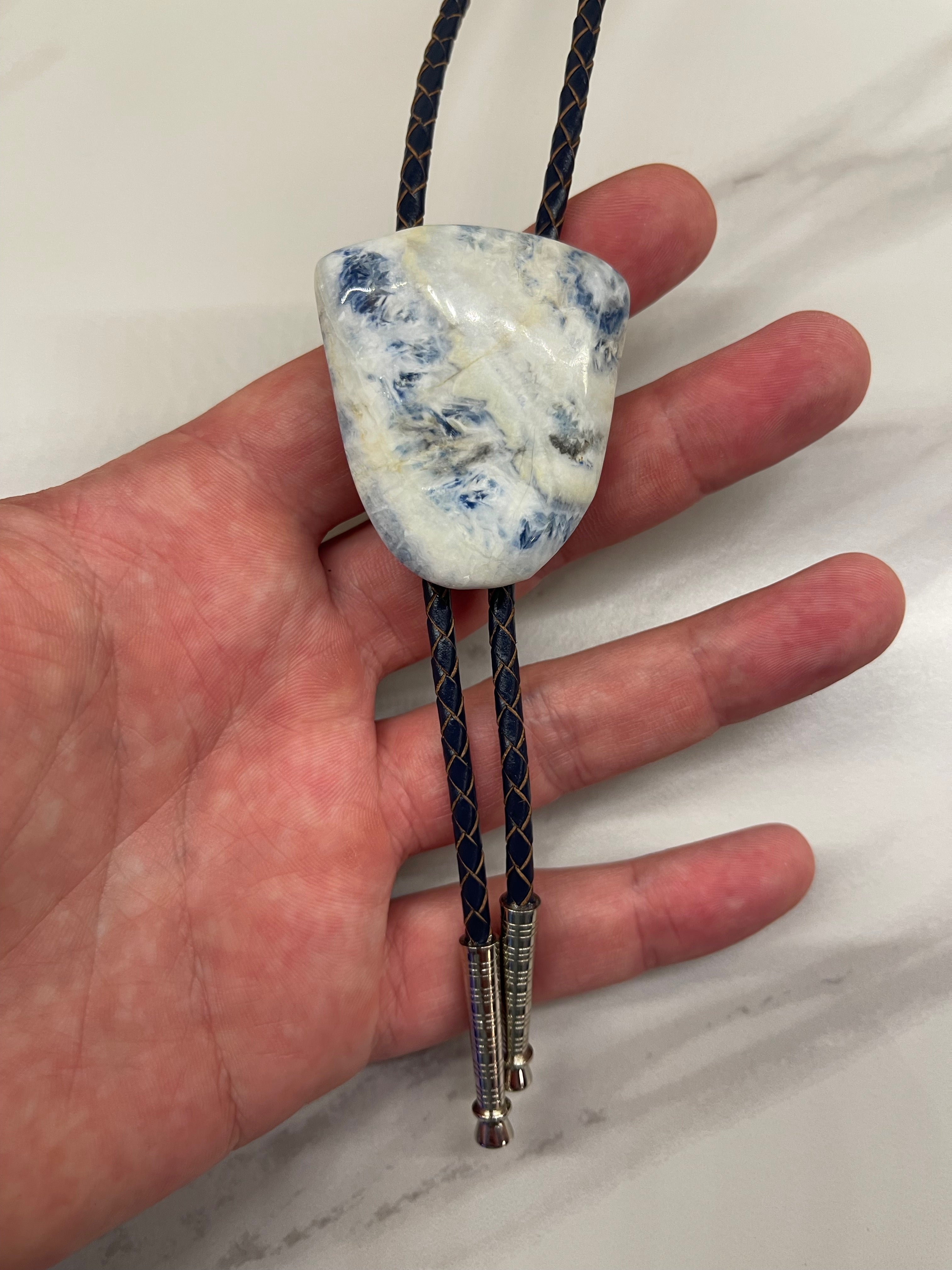 Arctic Tides – Blue Scheelite Bolo Tie