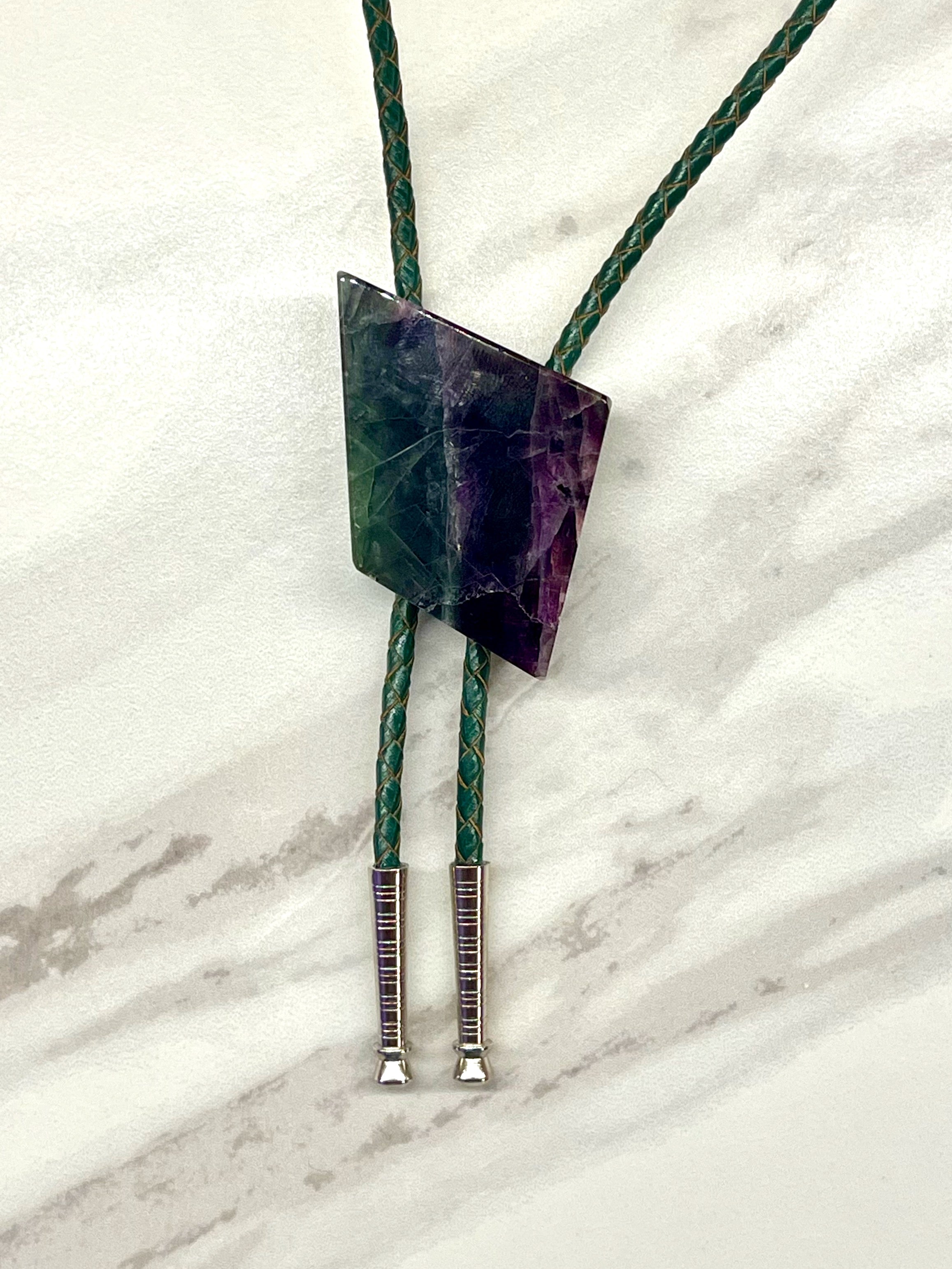 Twilight Shard – Fluorite Bolo Tie