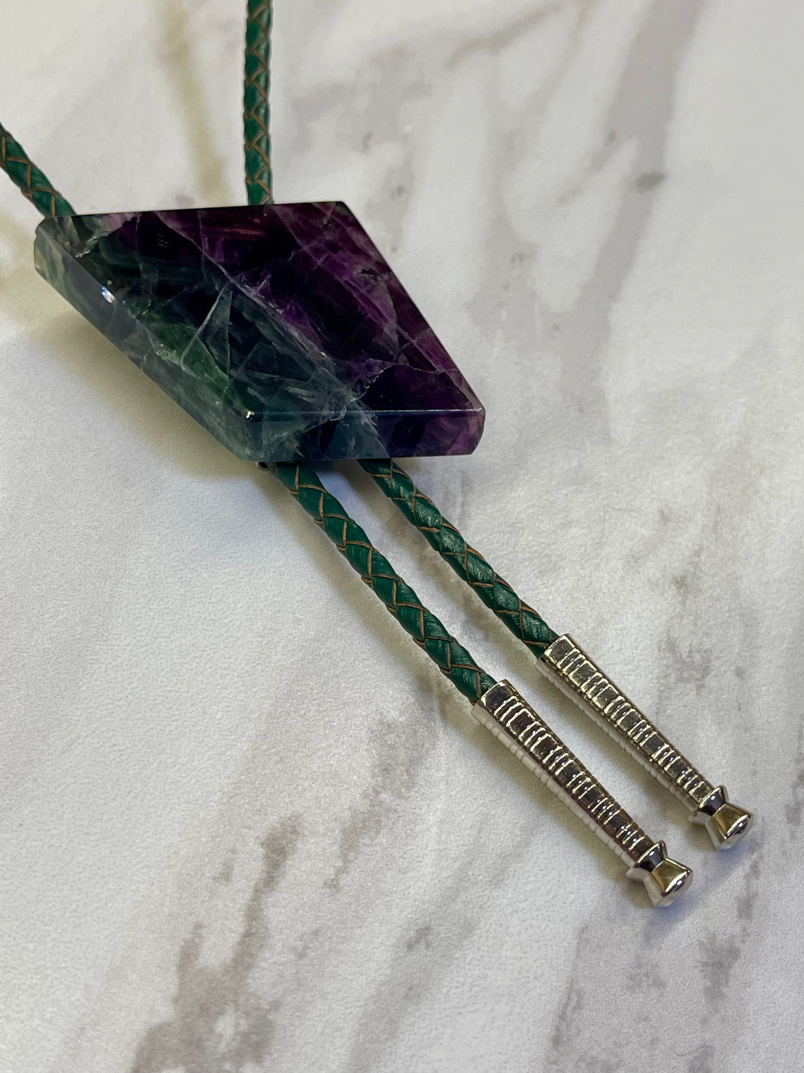 Twilight Shard – Fluorite Bolo Tie